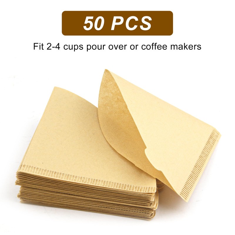 2 coffee filters Cone 50PCS #2 Coffee Filters Unbleached Natural