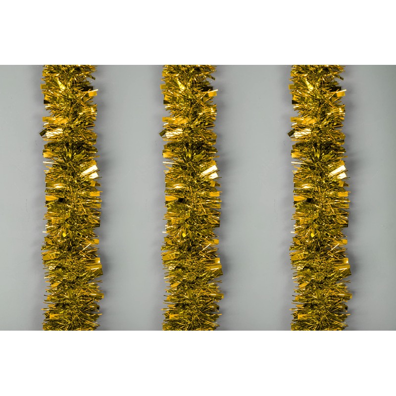SHATCHI 1.8m/6ft Gold Luxury Deluxe Chunky Christmas Tinsel Garland Xmas