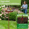 Echaprey Metal Bird Bath Outdoor Removable Bowl Heavy Duty Rustproof