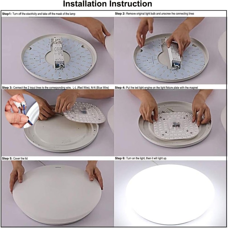 2-Pack LED Module, Ceiling Conversion Kit with Magnet, LED Panel,