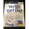 Best Handi Prints WORLD'S BEST DAD Personalize Handprint T-Shirt Size