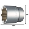 Tone Socket (8 Angle) 4E-32 Drive Angle 1/2 inch (12.7