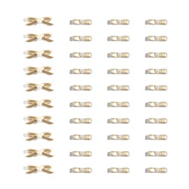 Light Rain Bow Nail Charms, 3D Cute Kawaii Metal Y2K for Acrylic Nails DIY Ballet Style Nail Art Decals, Rose Gold, 40 Pcs