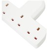 3 Way Triple Gang UK 3 Pin Multi-Socket Plug Extension