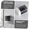 LABRIMP Bathroom Wall Mounted Soap Dispenser Manual Liquid Container for