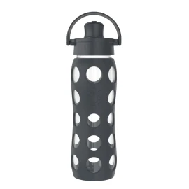 Lifefactory 22Oz Glass Water Bottle With Active Flip Cap And Silicone Sleeve