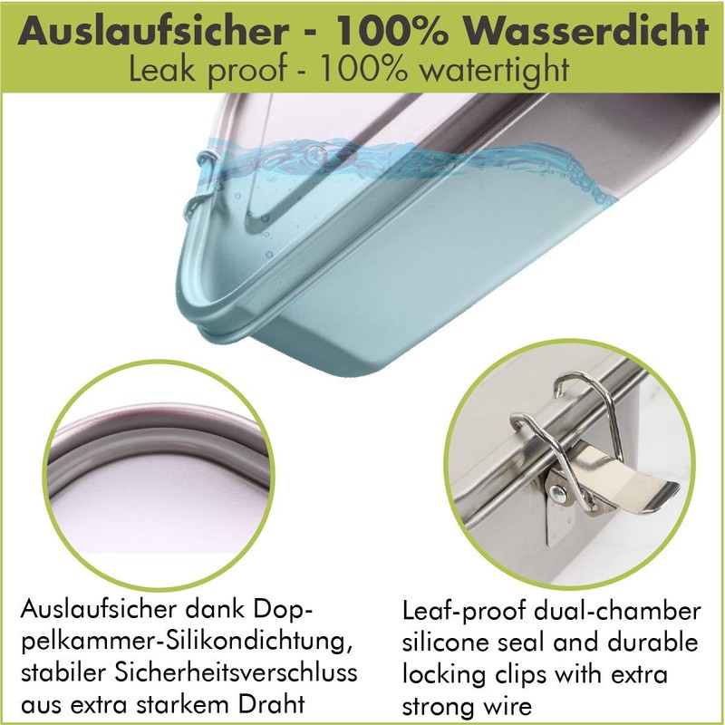 Immer Premium Stainless Steel Lunch Box, Sustainable, Leak-Proof, Plastic-Free, Easy-to-Clean