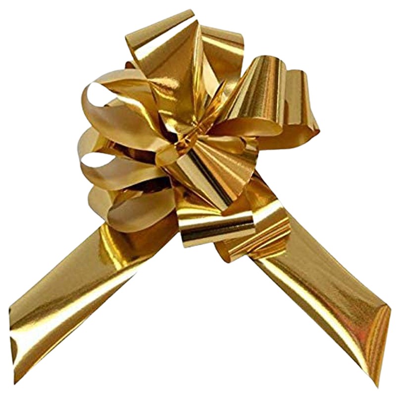 Brizzolari Metallic Fast Ribbons, 50 Pieces, 31 mm, Christmas Decorations,