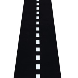 Novelty Place Racetrack Floor Table Runner - 10 Ft x 2 Ft Black Race Track Running Mat - Race Car Theme Birthday Party Decorations