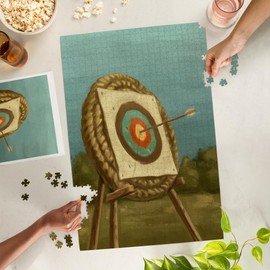 Lantern Press 1000 Piece Jigsaw Puzzle, Archery, Oil Painting