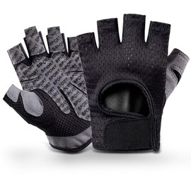 Sendowtek Guantes Deportivos de Gimnasia Guantes de Fitness y Ciclismo con Muñequera Guantes de Gym Mujer y Hombre con Diseño Medio Dedo y Transpirable para Ejercicios y Levantamiento de Pesas