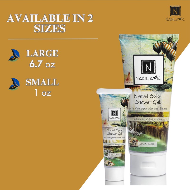 Nabila K Nomad Spice Shower Gel Refreshing Body Wash with