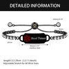 Tobestu Black Plated Medical Emergency Warning Tennis Bracelet - Red