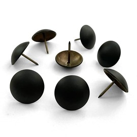 Let's Decorate 50PCS 1 inch Matte Black Upholstery Tacks, Decorative Tacks for Sofa Couch, Furniture Metal Thumb Tacks, Home DIY Decorative Nail Heads Nails (D25mm/1inch)