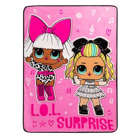 Franco Kids Bedding Super Soft Plush Micro Raschel Throw, 46 in x 60 in, LOL Surprise