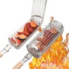 Upgraded Nesting Grill Basket Set, 2 Pcs Vegetable Grilling Basket