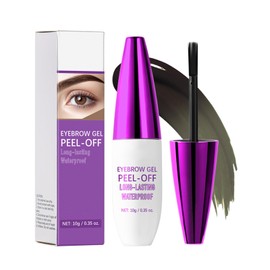 Easy Peel-Off Eyebrow Gel, Waterproof Tattoo Eyebrow Gel Easy Peel Off, Eye Brow Tattoo for All Skin Types (Light Brown)