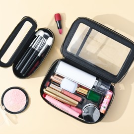 Salt or Sand Two Clear Makeup Bags, Clear Makeup Bags, Clear Makeup Bag Organizers, Cosmetic Bags Makeup Bags, Travel Toiletry Bags, TSA Approved Toiletry Bag