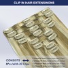MEYOFUN Blonde Clip in Hair Extensions, 22 Inch 110g, 8p613