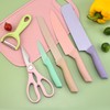 7 PCS Wheat Straw Knife Set Chef Knife Bread Knife