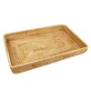 Rattan Tray Tabletop Organization Hand Woven Snack Storage Basket Multifunctional