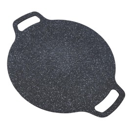 Korean BBQ Grill, Round Grill Pan Nonstick Stone Coating Grill Pan for Home Meats Seafood (38cm)