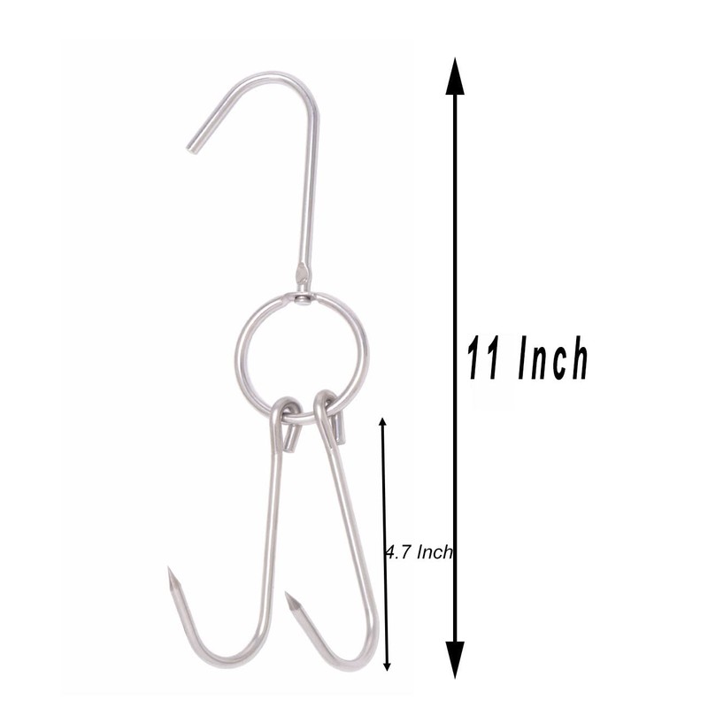 Alele Double Hooks,2pack Meat Hooks Poultry Roasting Hooks Butcher Hook