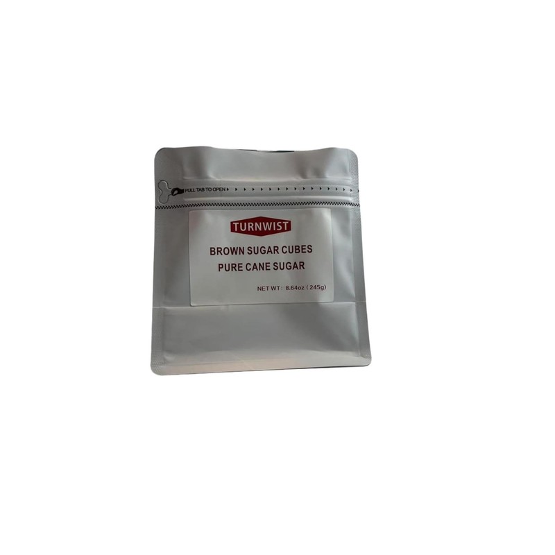 Handmade brown sugar cube, 8.64 ounces (245 grams), pure sucrose,