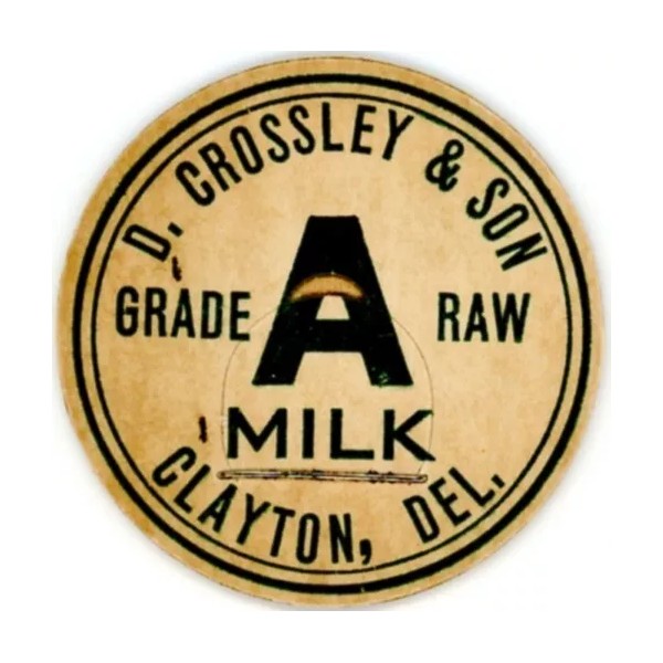Milk Bottle Cap - D. Crossley & Son - Clayton,