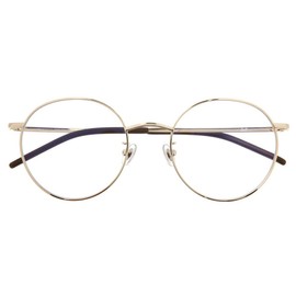 Zoph Boston Type PC Glasses, PC REGULAR TYPE (Blue Light Cutting Rate Approx. 35%) PC, Transparent Lenses, PC Glasses, PC Glasses, PC Glasses, Men's, Women's, Stylish, 53 □ 21-142, gold
