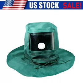 Sand Blasting Hood Cap Sandblaster Tools Anti Wind Dust Protective Face Shield
