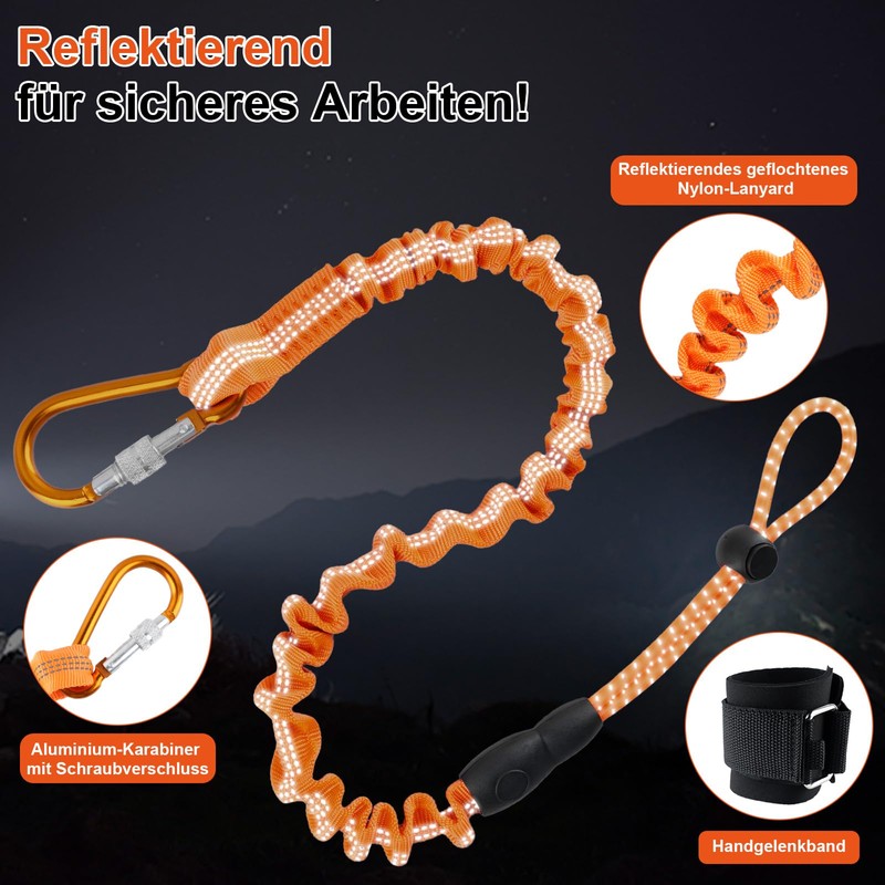 Anti-Drop Tool Tether for Power Tools, 15 kg Load Capacity,