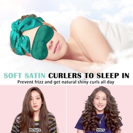 Gwabee- Rizadores de pelo sin calor para la noche: nuestra diadema de satén para rizos durante la noche ofrece una nueva forma de lograr ondas natural