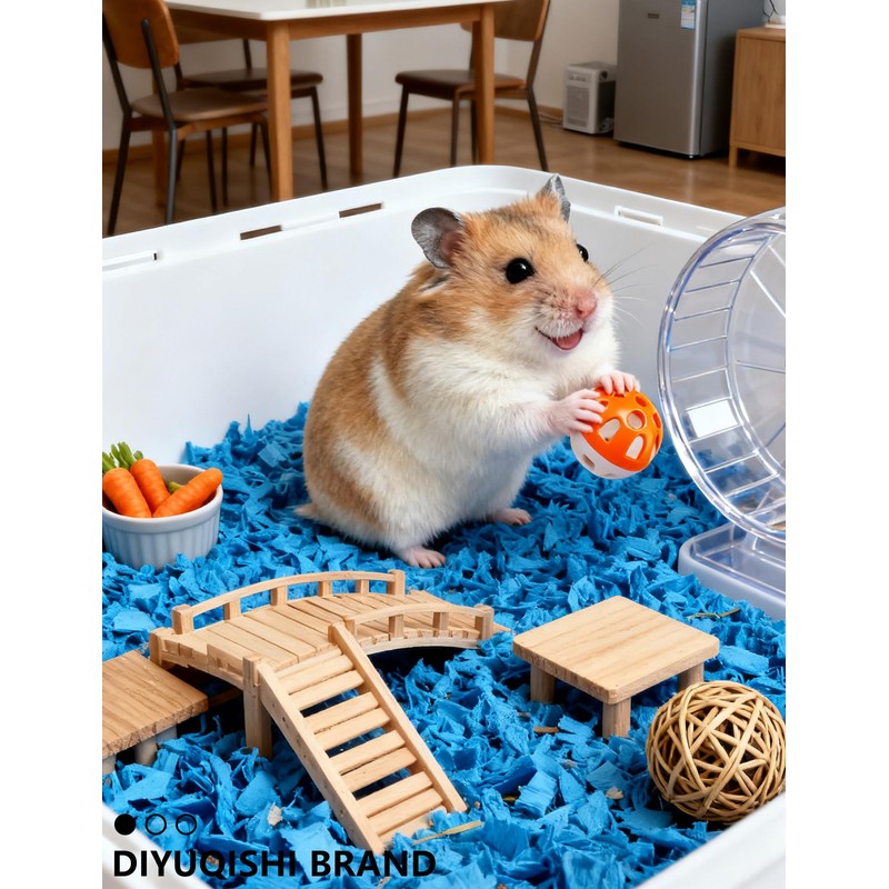 DIYUQISHI 10-Pack Hamster Play Balls, PP Plastic Toys, 1.5–2.2 Inch