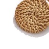 Rattan Earrings for Women Handmade Lightweight Wicker Straw Stud Earrings