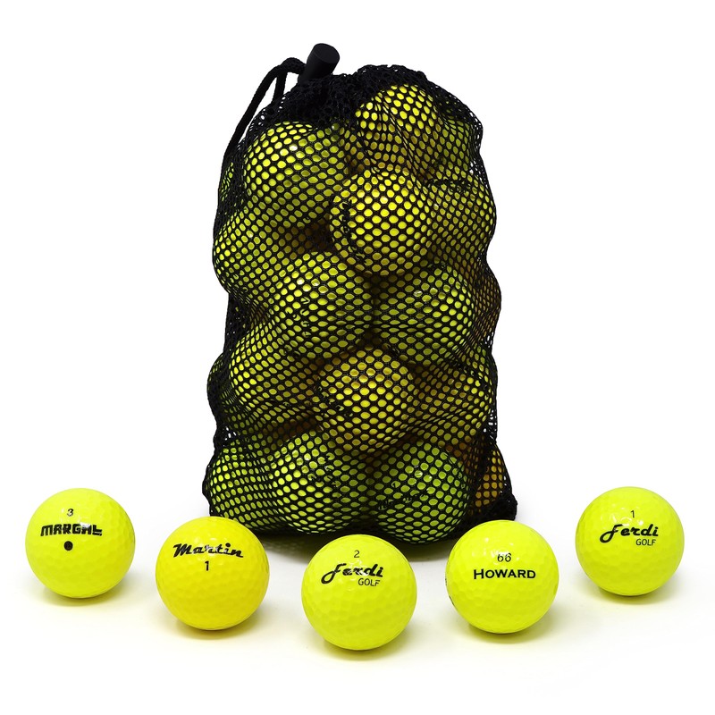 Second Chance 24 Yellow Optic Mix Golf Balls with Carry