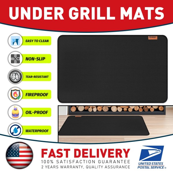 Modigt Under Grill Mat 72"x39" Oil-Proof Waterproof BBQ Protector for