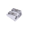 4 Pcs Mini Pencil Sharpeners, Double Holes Metal Handheld Wedge