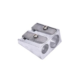 4 Pcs Mini Pencil Sharpeners, Double Holes Metal Handheld Wedge Sharpener, Manual Pencil Sharpeners for Adult and Kids