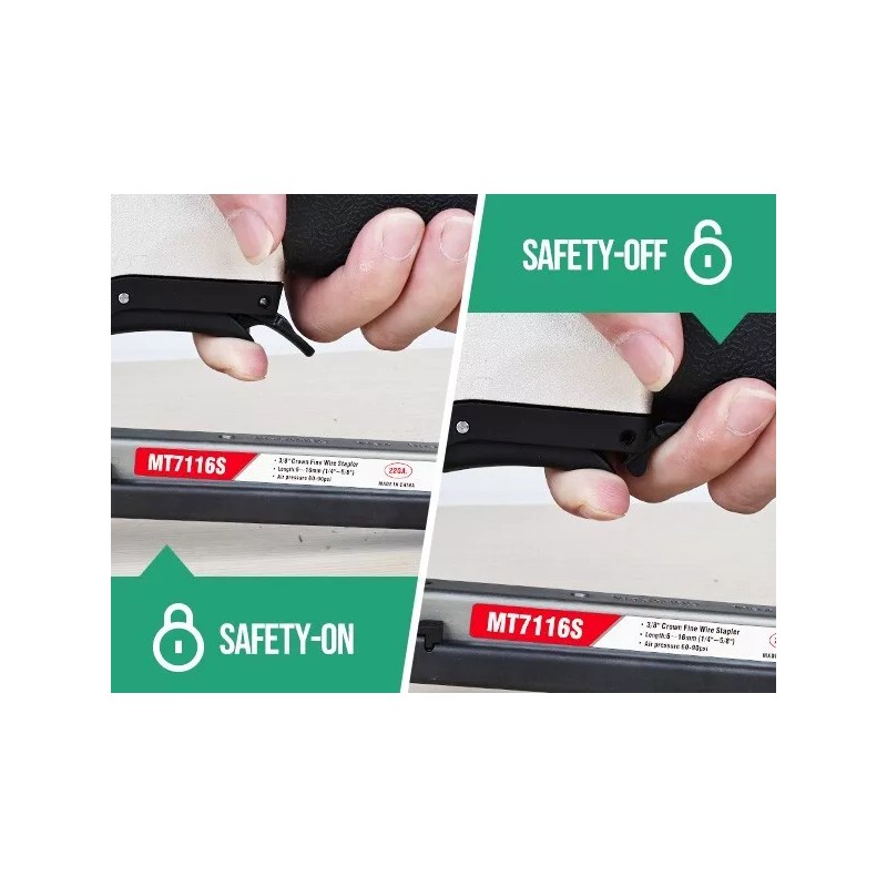 Meite 22GA 3/8 in Crown Industrial Fine Wire Stapler with