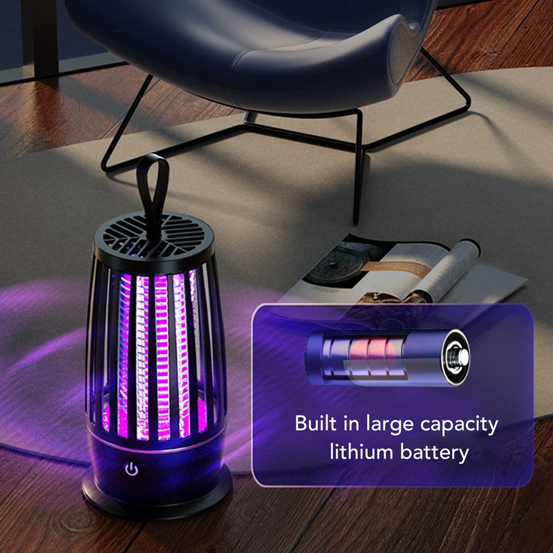 Electric Fly Killing Light PP USB Rechargeable Silent Fly Trap