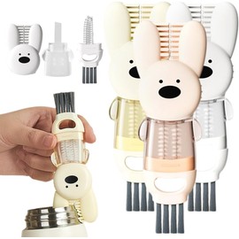 Genérico Cepillo de Limpieza de Tapa de Taza de 3 en 1, Nuevo Cepillo Limpiador de Tapa de Taza Portátil del Año 2025, para los Huecos de Las Botellas, Espacios Estrechos y Huecos de Las Tazas (3PCS)