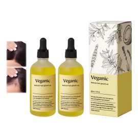 60ml*2 Aceite Vegano Natural Para El Crecimiento Del Cabello