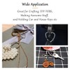 30Pcs Heart Shaped Split Key Rings,Crafts DIY Keychain Metal Key