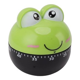 TOPINCN Temporizador de Rana con Material Plástico, Alta Precisión y Temporizador de Cocina Mecánico Ajustable de 60 Minutos, Ideal para Estudio de Cocina (Verde)