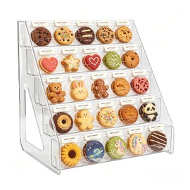 5-Tier Acrylic Cookie Display Stand Easy to Assemble Cookie Stands