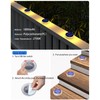 DetarZinLED Solar Step Lights Outdoor Waterproof, 4 Pack Warm White