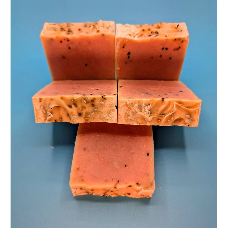 Homemade 5 Bar Assorted Natural Soap Bundle with Loofah -