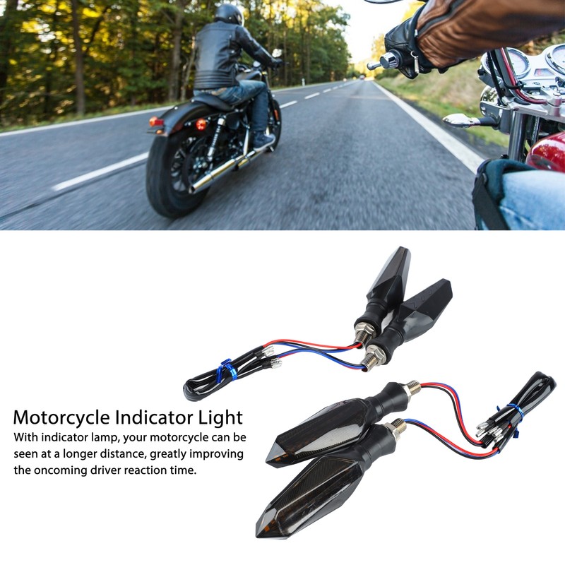4Pcs Motorcycle Turn Signal Light 12LED 12V Universal Sequential Indicator