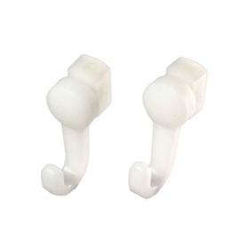 High Logic 58053 Round Hook Wall Fixing White